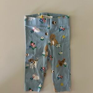 Blue Baby Leggings with Puppy & Farm Animal Print